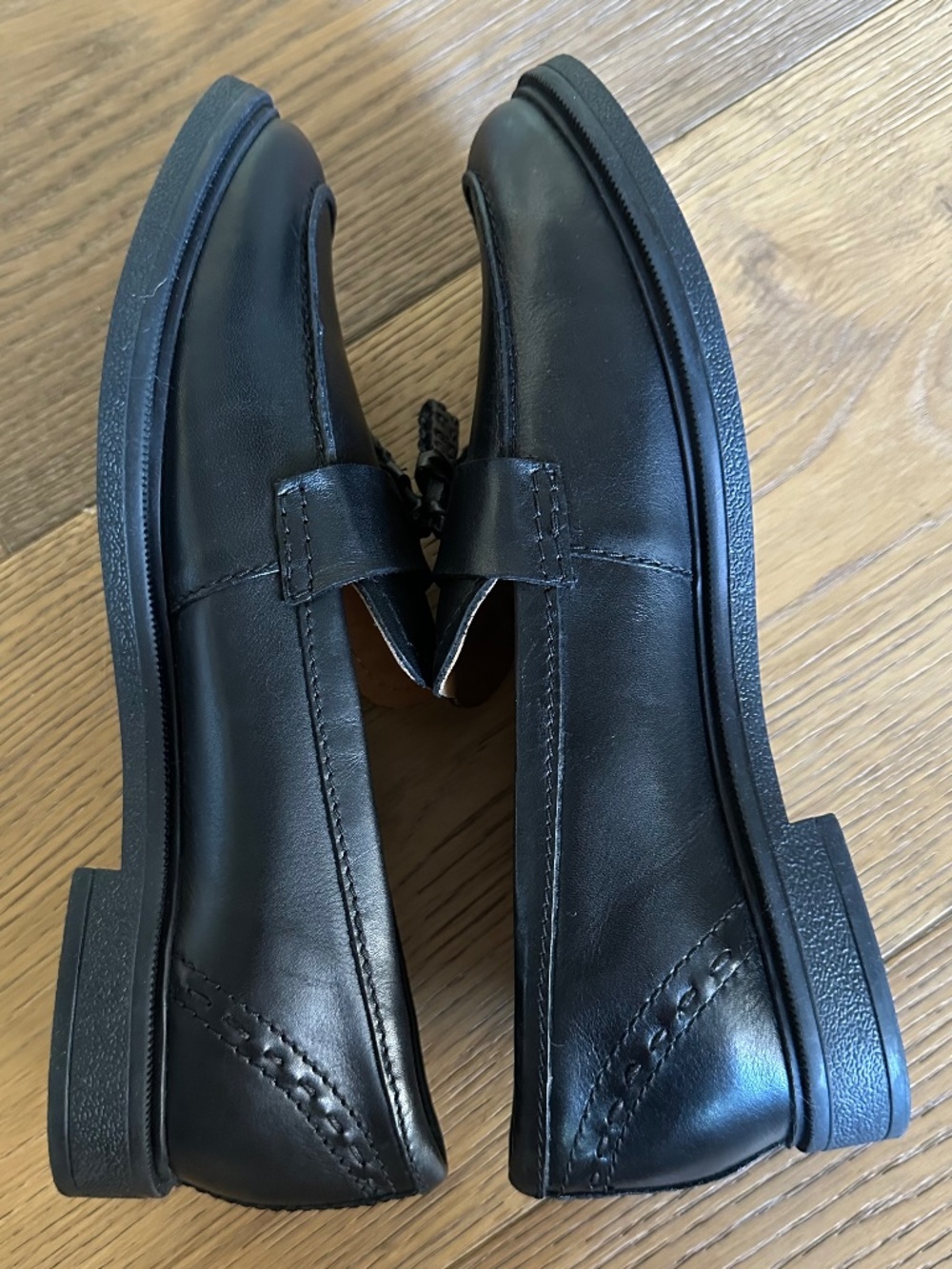 Earth Deeana Black Leather Tassel Loafers Size 9 - Picture 9 of 14